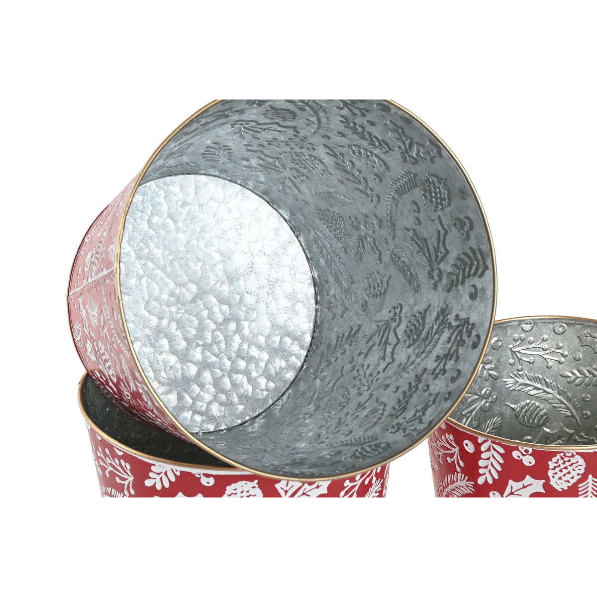 Set Adornos de Navidad Home ESPRIT Rojo Verde Navidad 21 x 21 x 19 cm (2 Unidades)