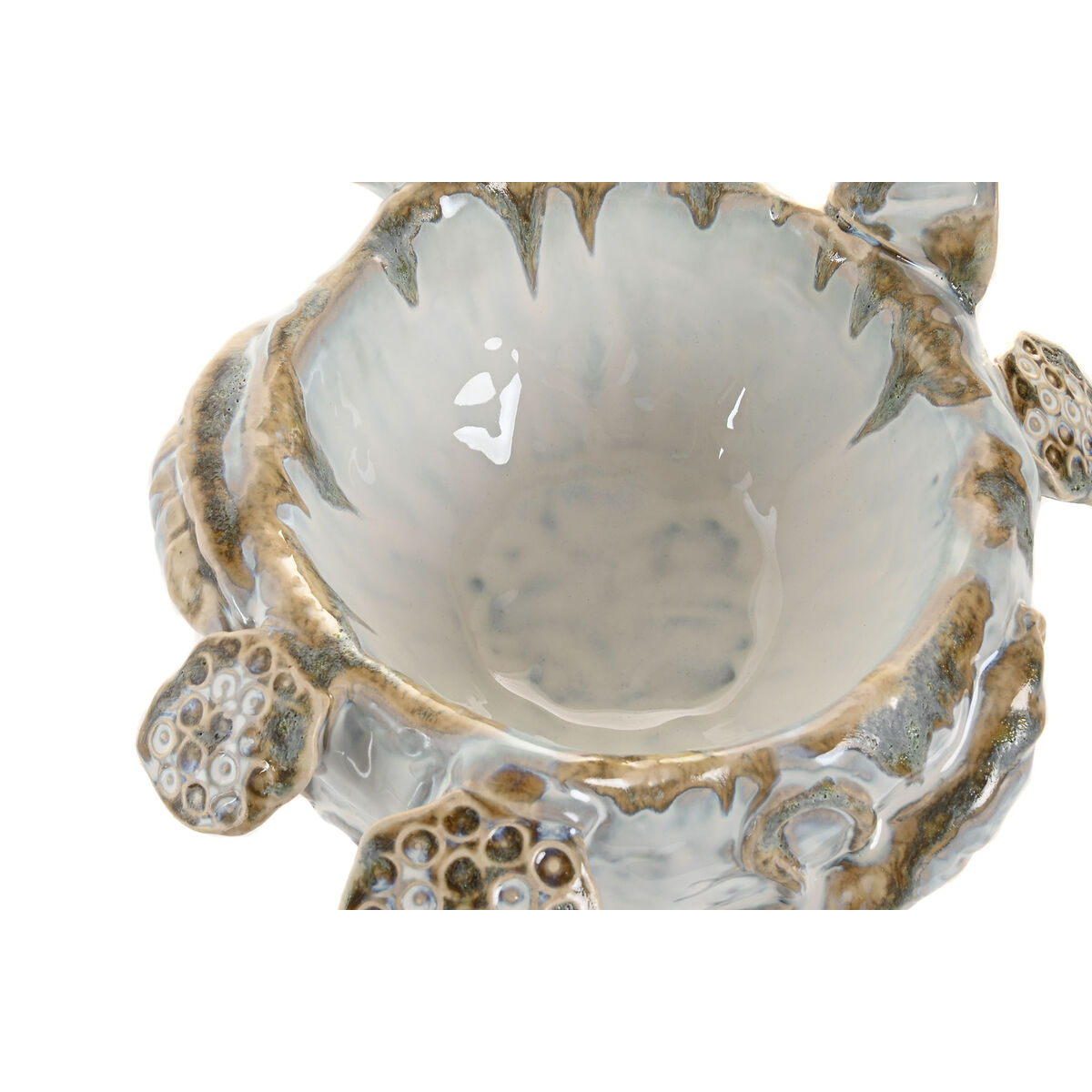 Centro de Mesa Home ESPRIT Azul Blanco Cerámica 28 x 25 x 13 cm