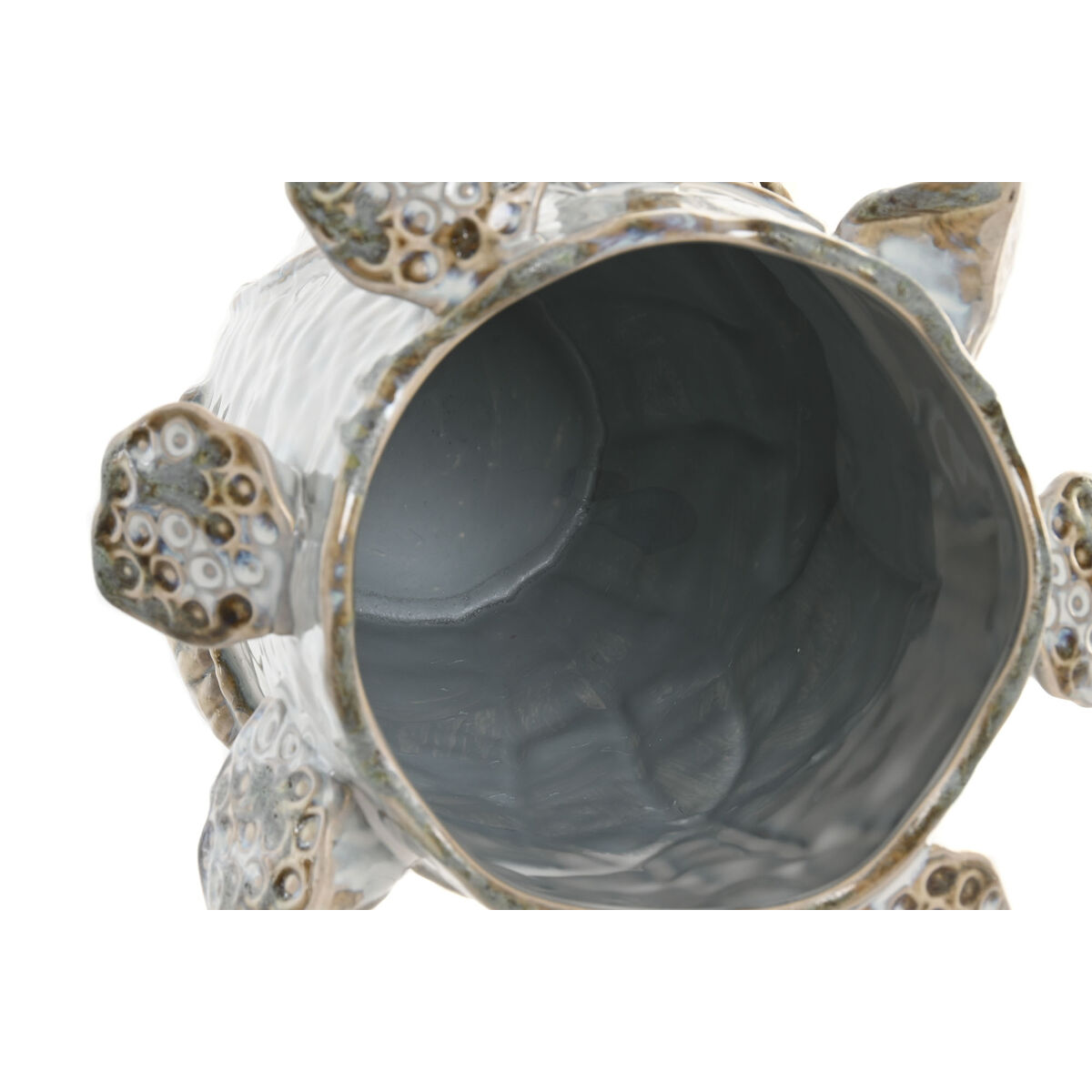 Jarrón Home ESPRIT Azul Blanco Cerámica 27 x 27 x 35 cm