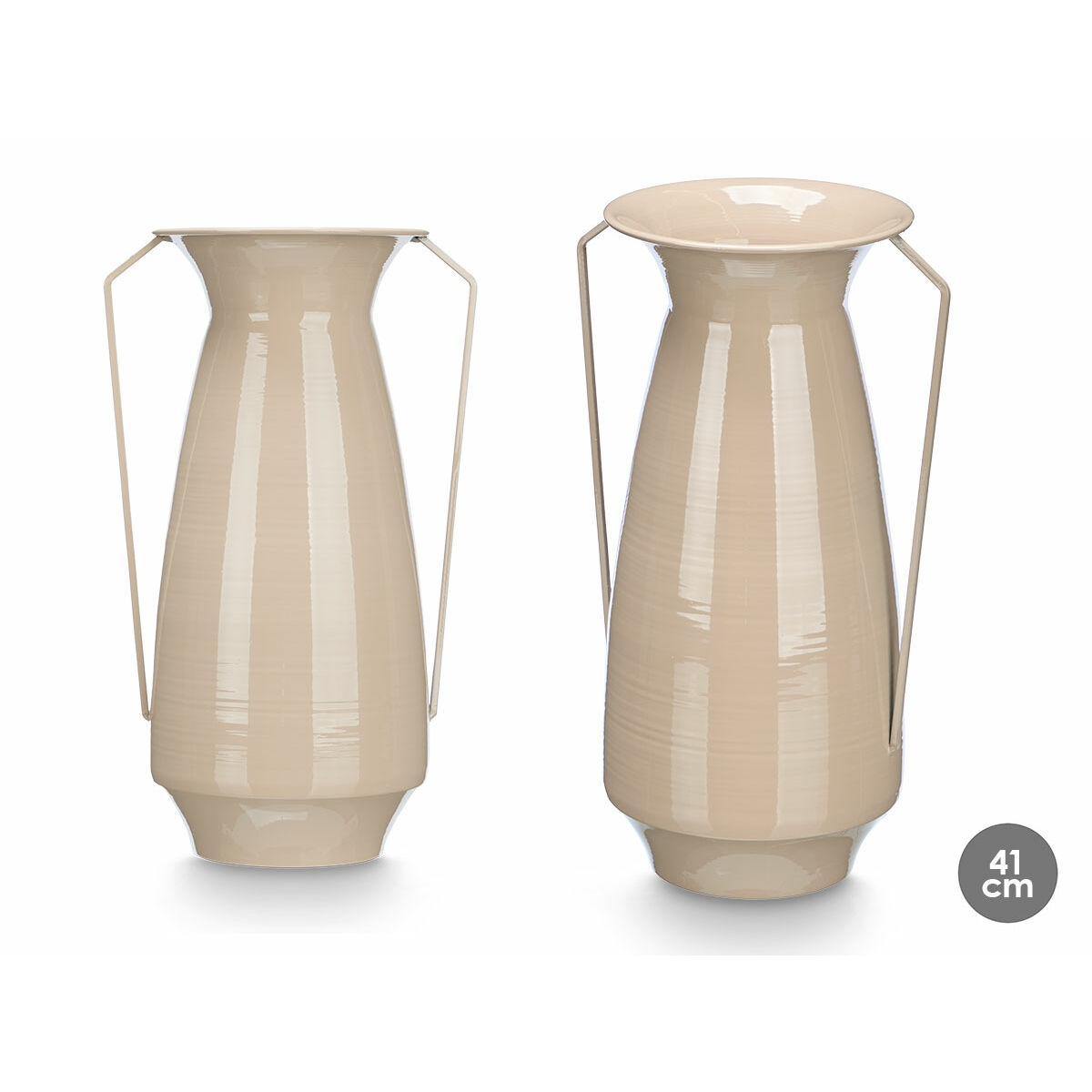 Jarrón Gift Decor Marrón Hierro Cónico 25,5 x 41,5 x 18,5 cm (4 Unidades)