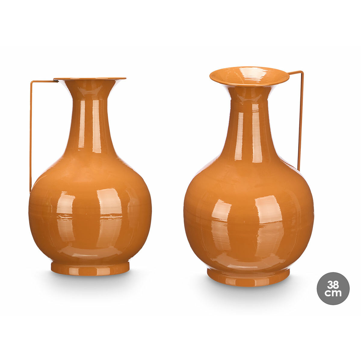 Jarrón Gift Decor Teja Hierro Bola 24 x 38,5 x 14,8 cm (4 Unidades)