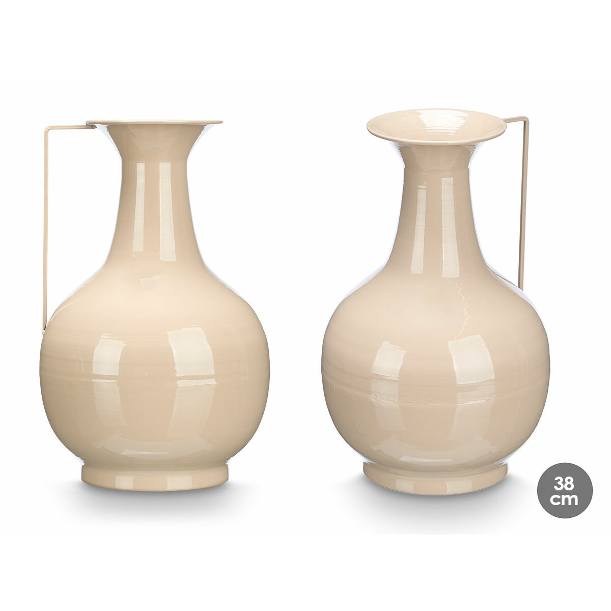 Jarrón Gift Decor Marrón Hierro Bola 24 x 38 x 14,8 cm (4 Unidades)