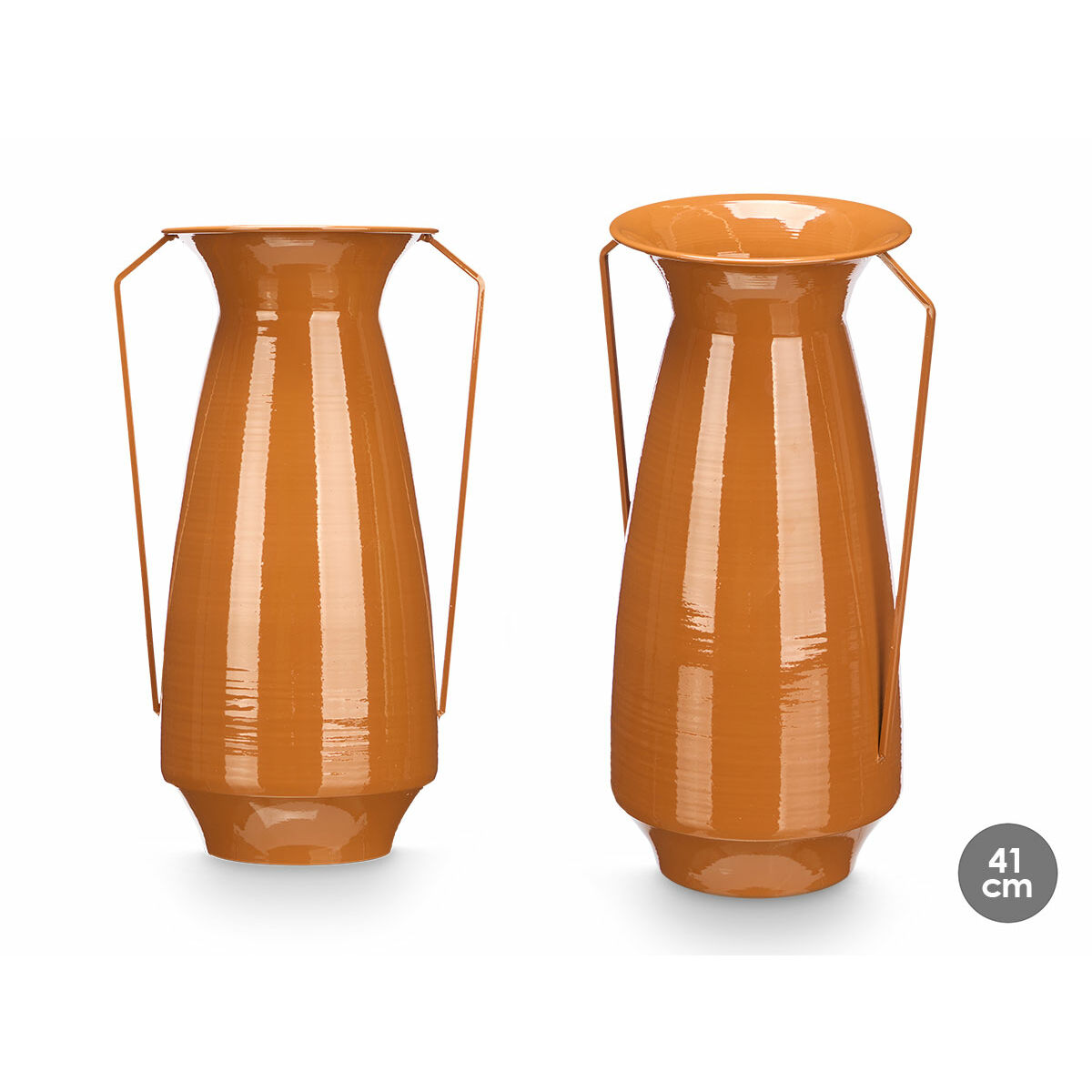 Jarrón Gift Decor Teja Hierro Cónico 25,5 x 41,5 x 18,5 cm (4 Unidades)