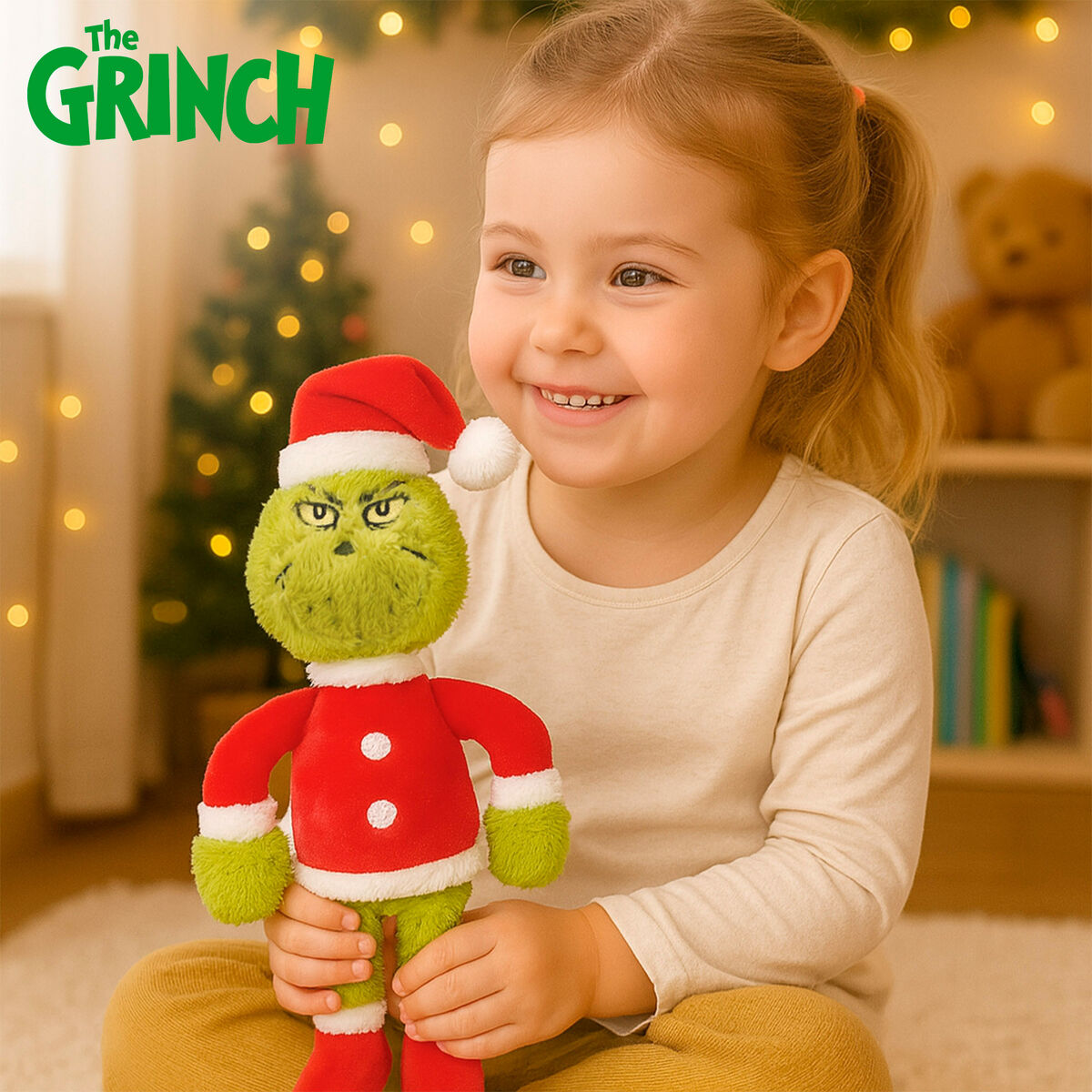 Peluche The Grinch Rojo Poliéster Felpa (12 Unidades)