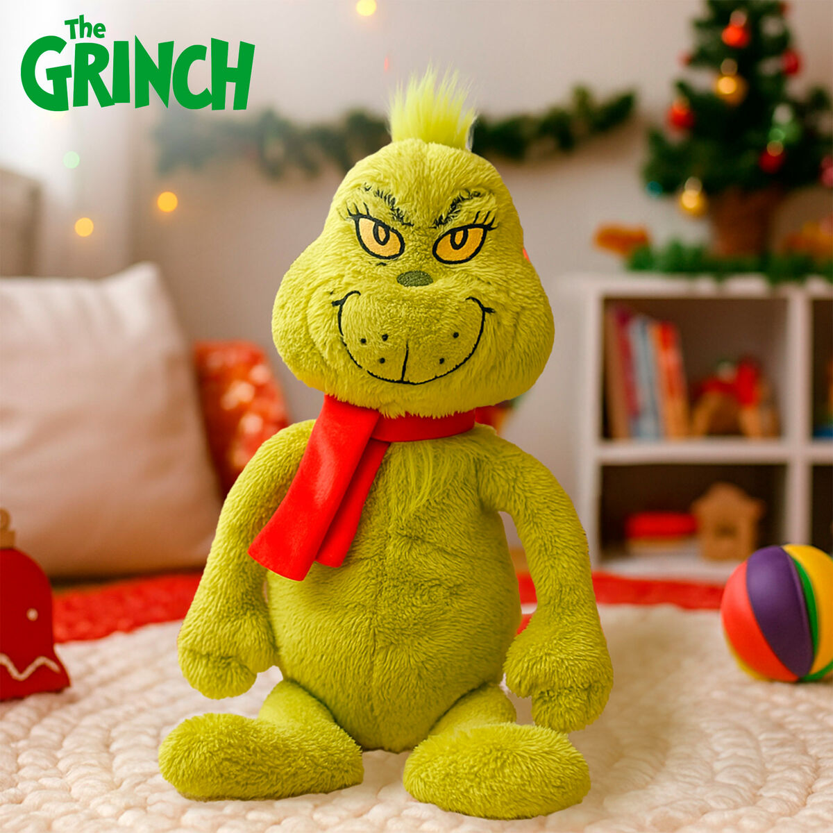 Peluche The Grinch Rojo Poliéster Felpa (4 Unidades)