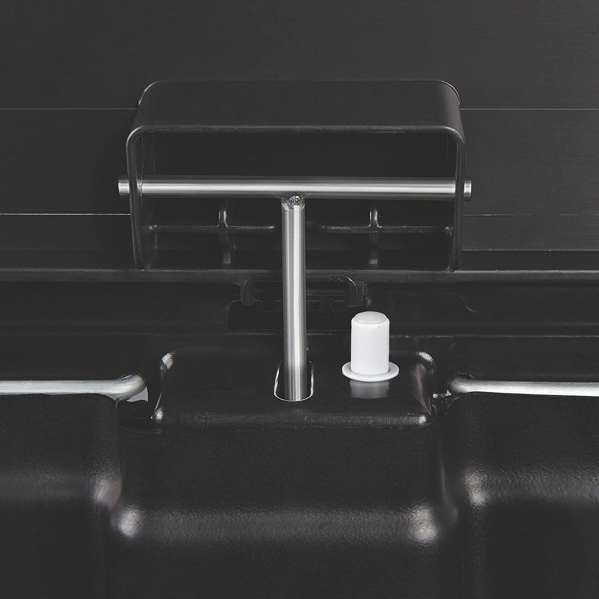 Cubo para la Basura Rubbermaid TAPA BASCULANTE Blanco Negro Plástico 25 L