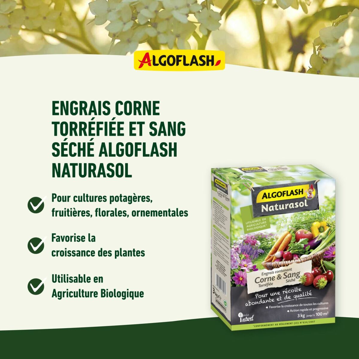 Fertilizante para plantas Algoflash 1,5 Kg
