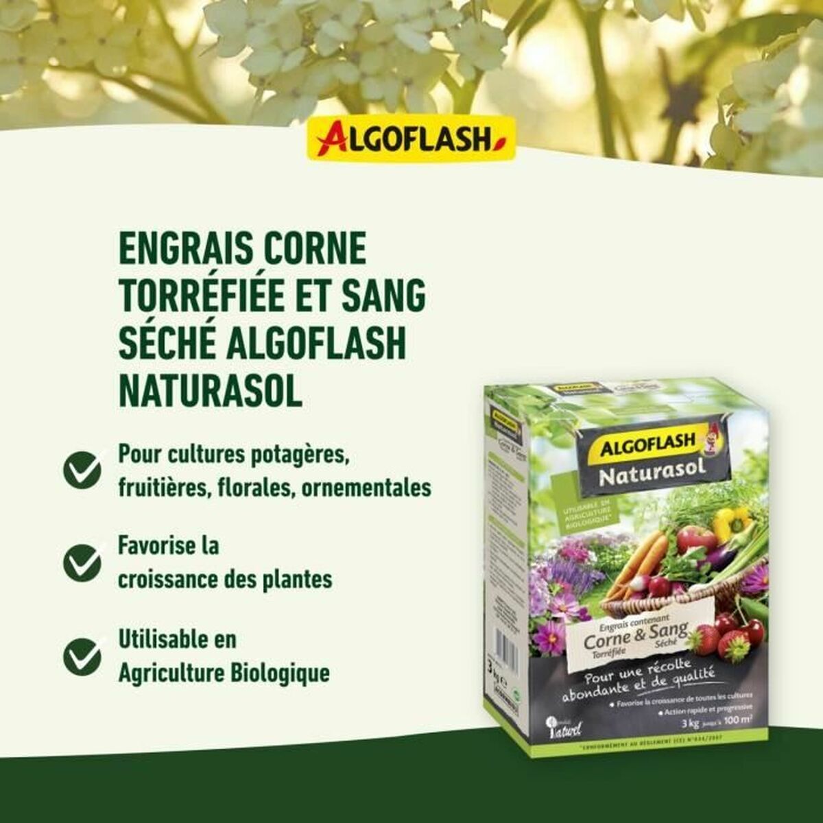 Fertilizante para plantas Algoflash 1,5 Kg