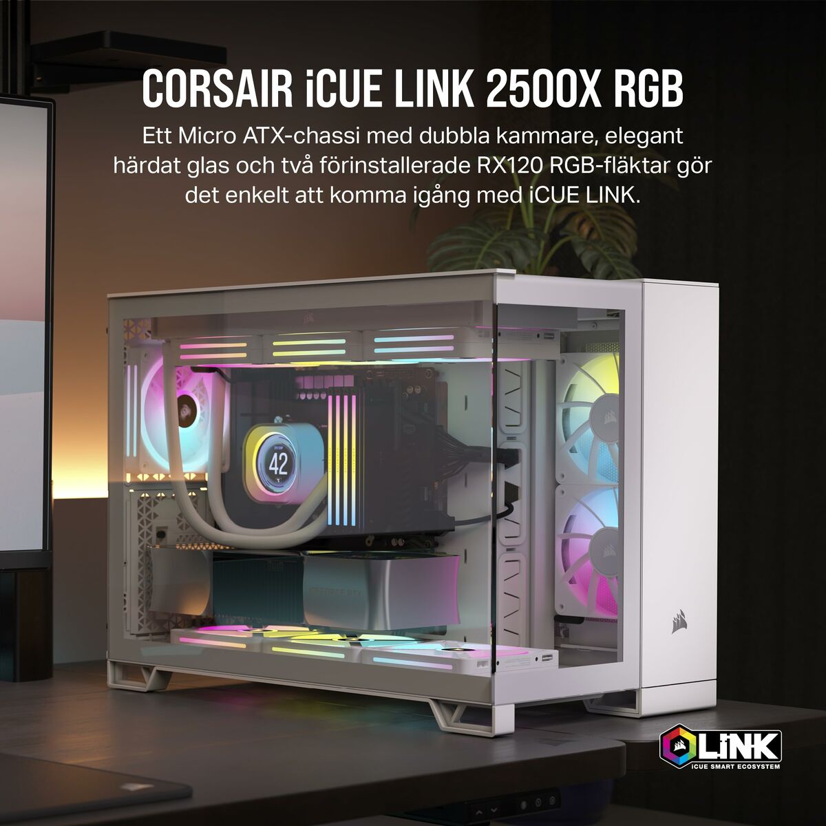 Caja Semitorre ATX Corsair Blanco