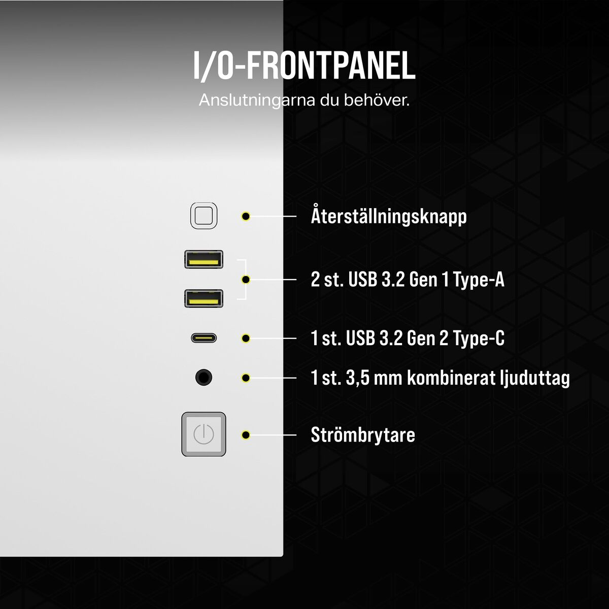 Caja Semitorre ATX Corsair Blanco
