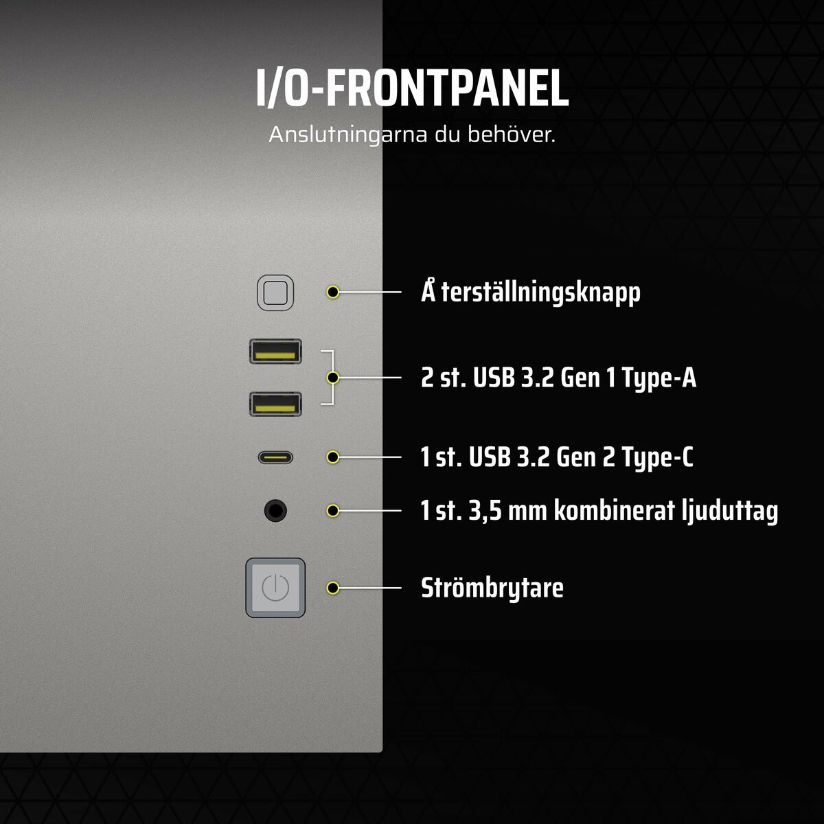 Caja Semitorre ATX Corsair Blanco