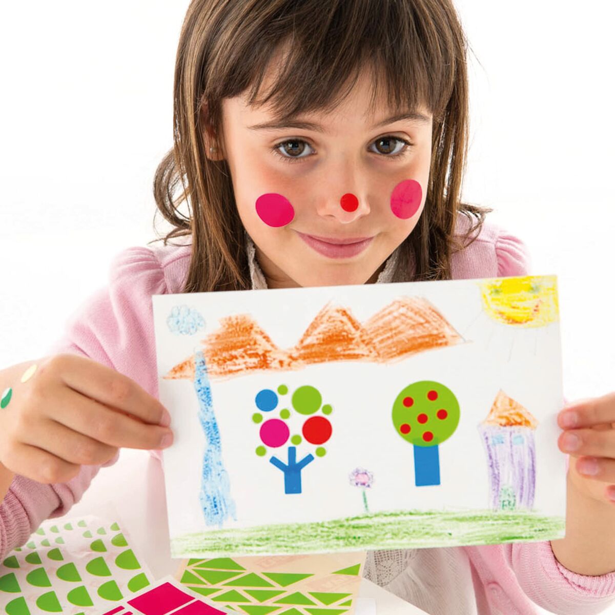 Pegatinas Apli Azul Redondo