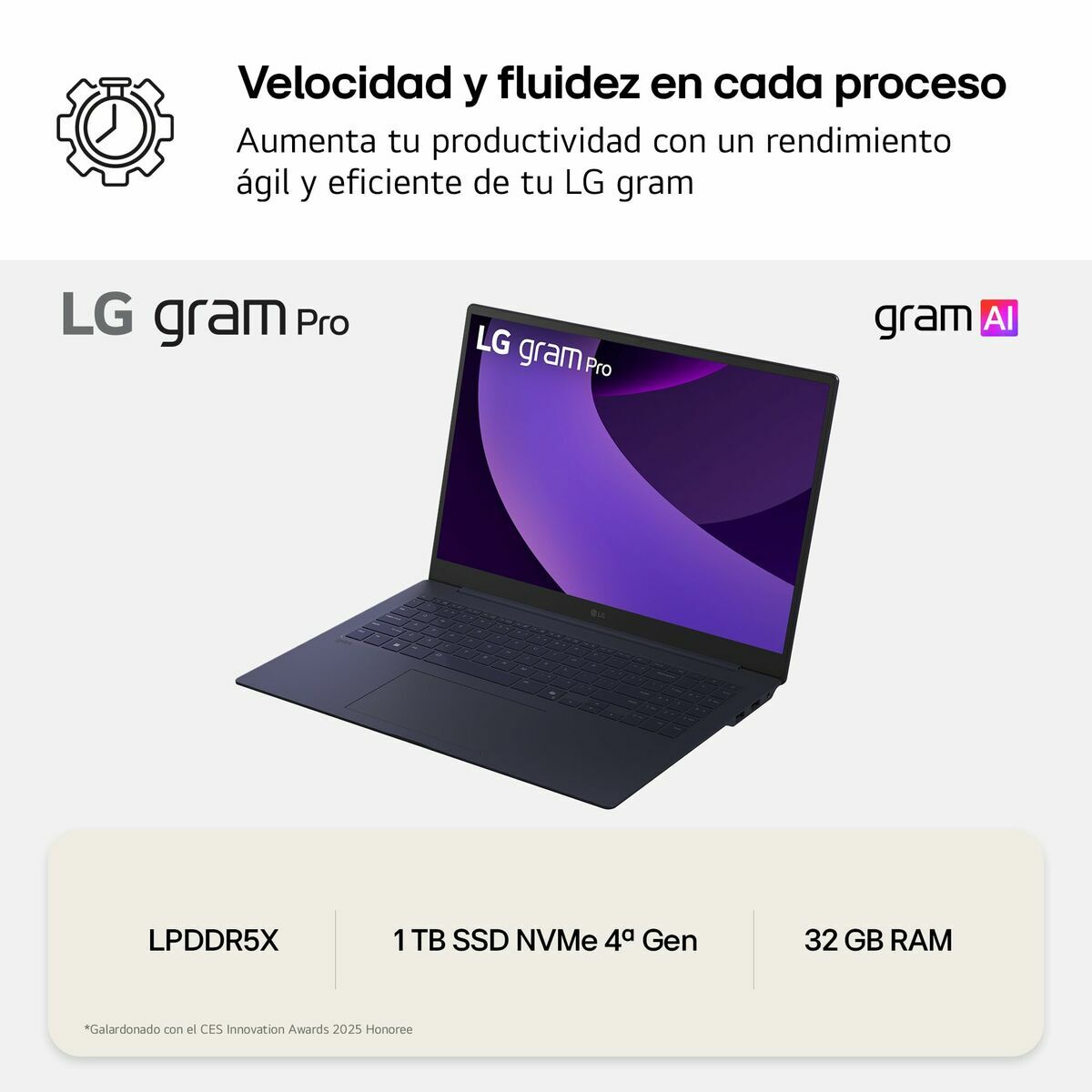 Laptop LG 16Z90TS-G.AU99B 16" 32 GB RAM 1 TB SSD