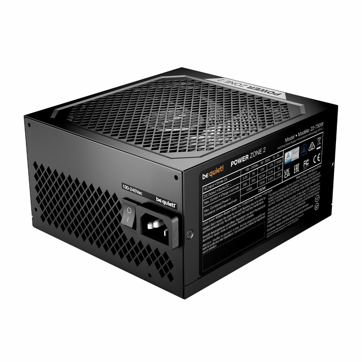 Fuente de Alimentación Be Quiet! BP006EU ATX 750 W 80 PLUS Platinum