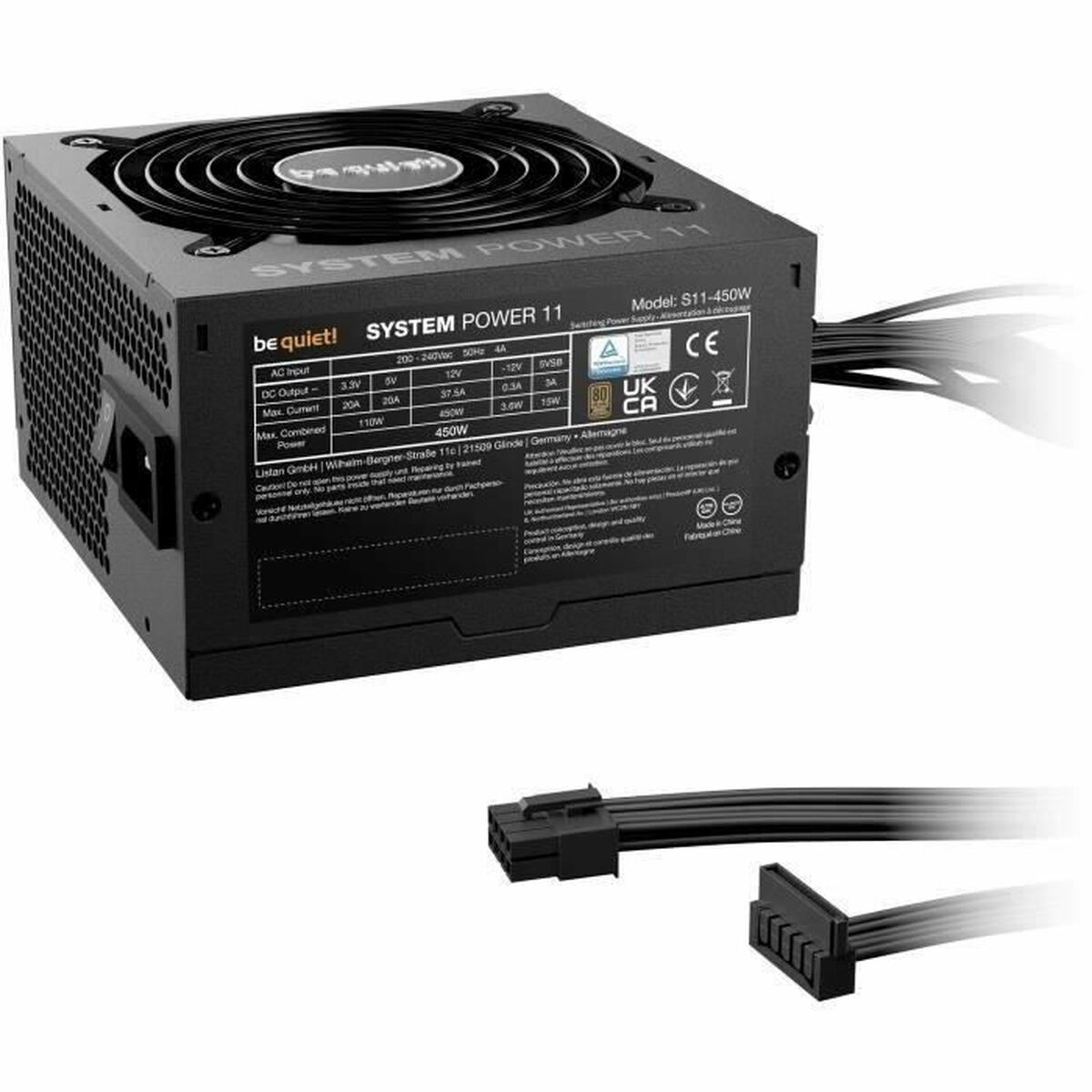 Fuente de Alimentación Be Quiet! BP009EU ATX 450 W 110 W 80 Plus Bronze