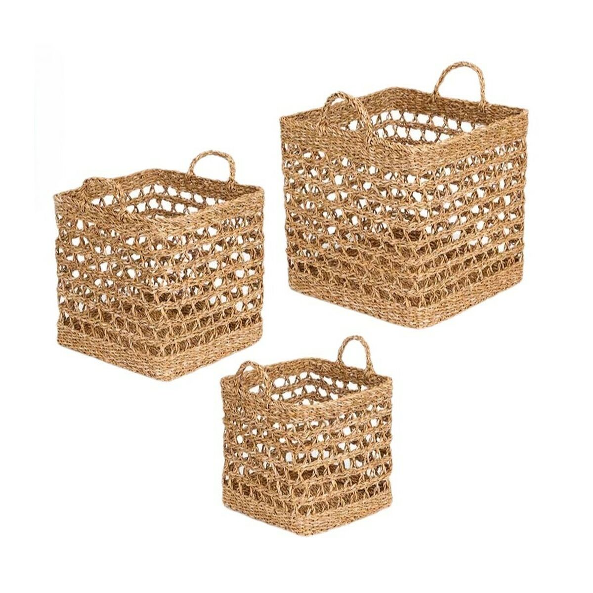 Juego de Cestos Gift Decor Marrón Algas marinas 2 Piezas (2 Unidades)