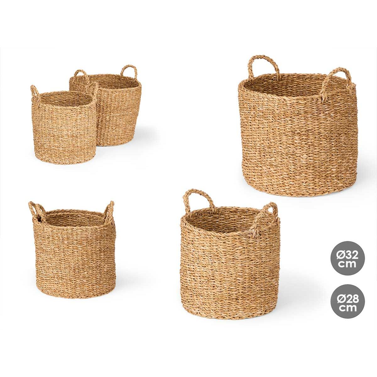 Juego de Cestos Gift Decor Marrón Algas marinas 2 Piezas (2 Unidades)