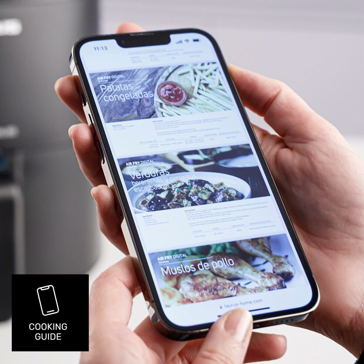 Freidora de Aire Taurus AIR FRY 360XL Negro 2100 W 8 L