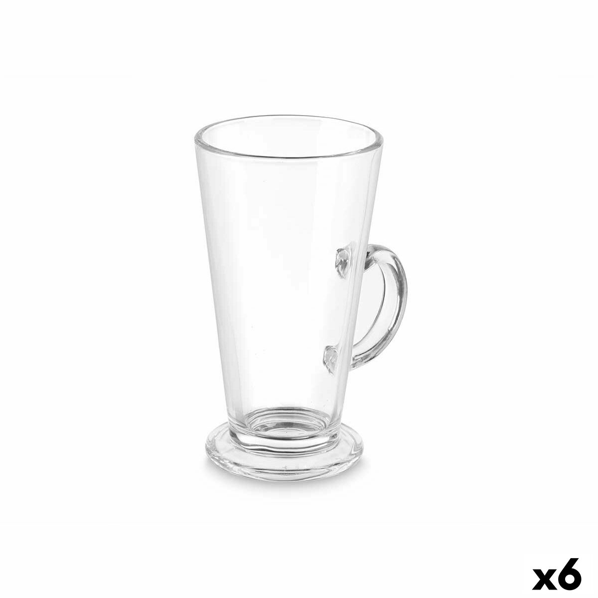 Vaso de Cristal Vivalto CAFE LATTE Transparente Vidrio 280 ml (6 Unidades)