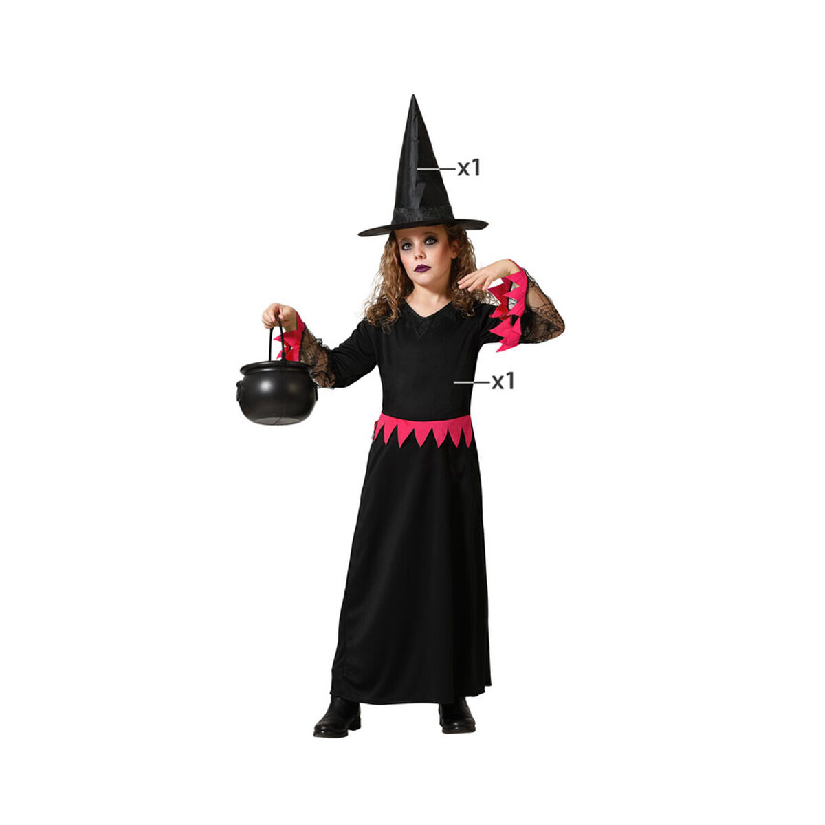 Disfraz para Niños Rosa Bruja Halloween