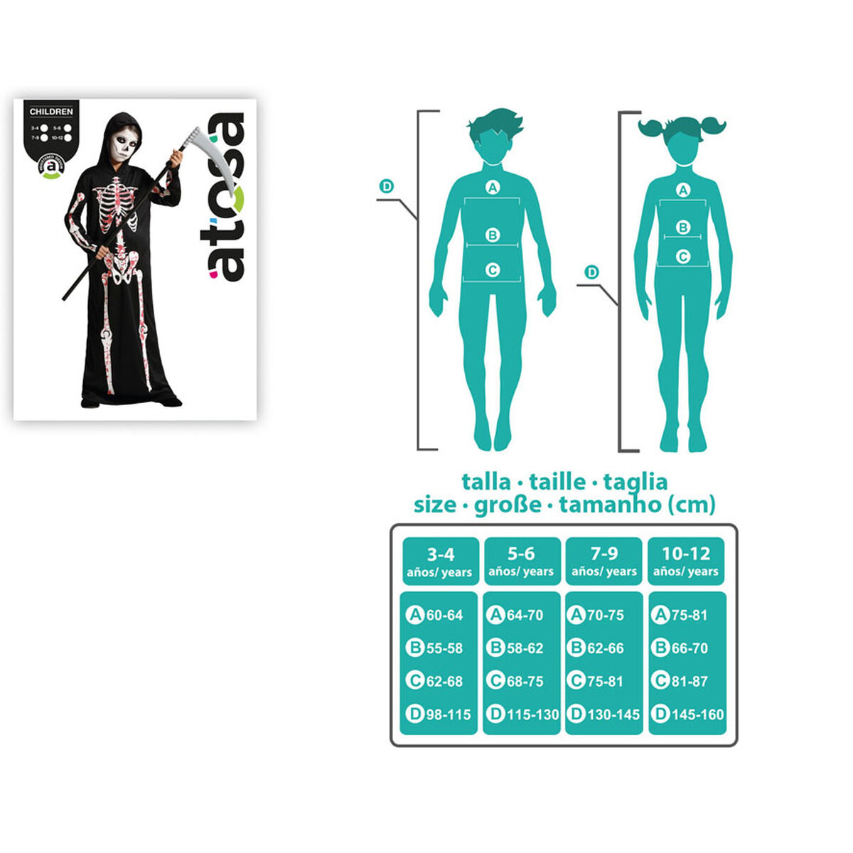 Disfraz para Niños Esqueleto Halloween