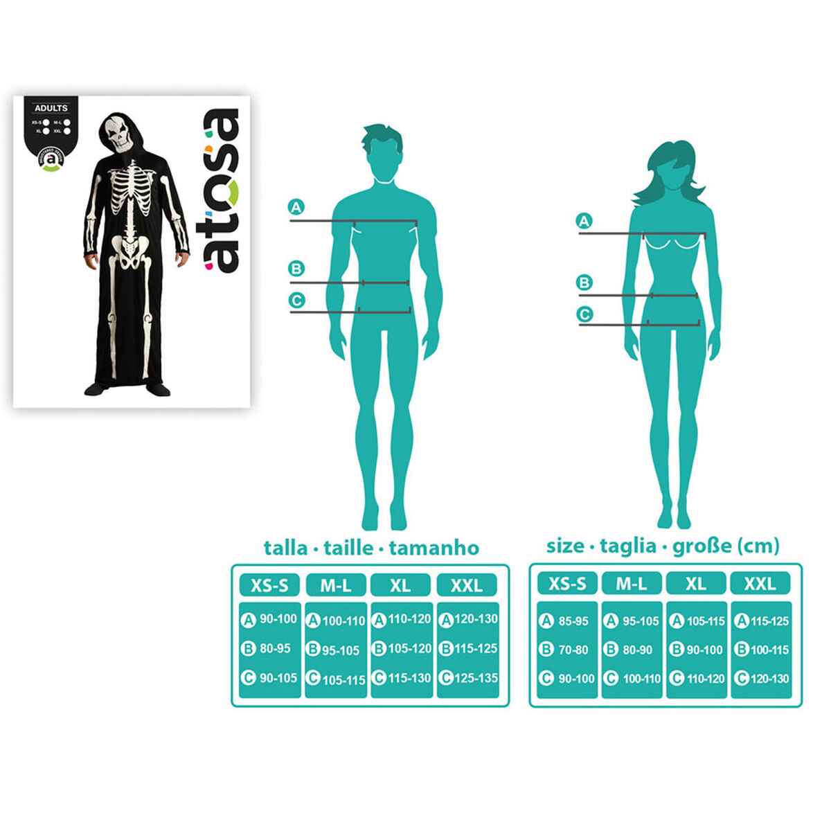 Disfraz para Adultos Esqueleto Halloween