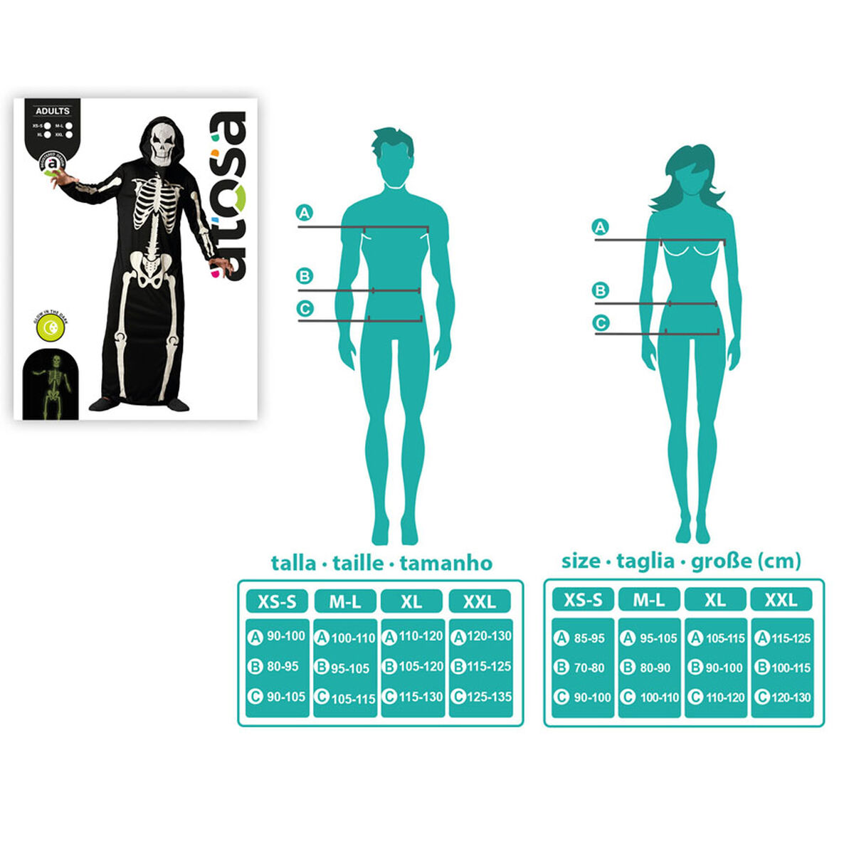 Disfraz para Adultos Esqueleto Halloween