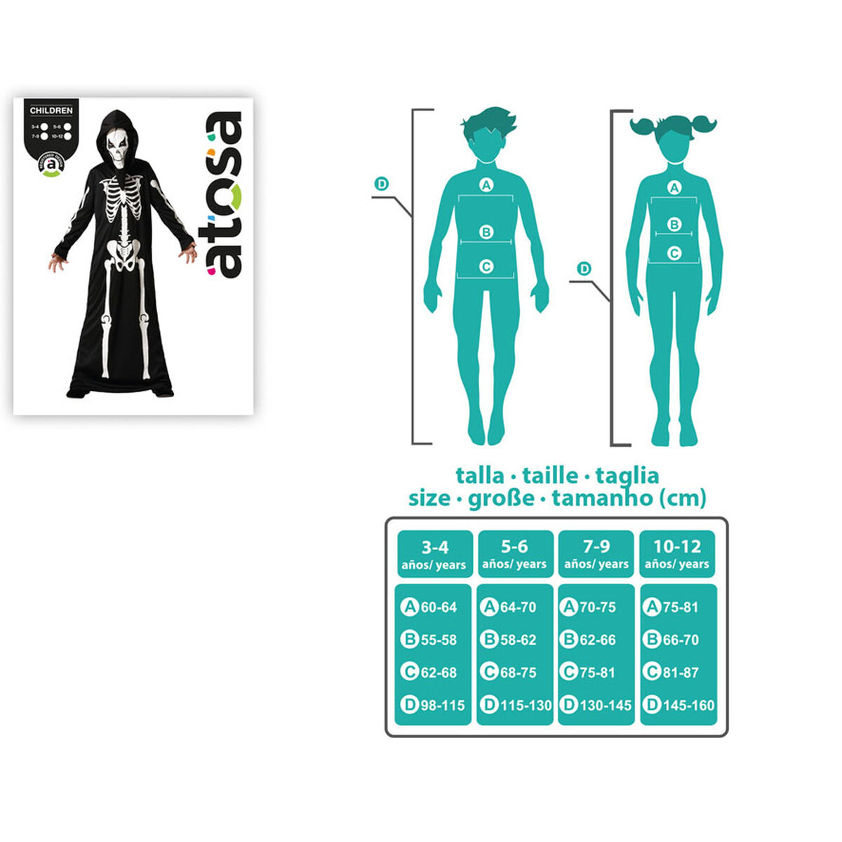 Disfraz para Niños Esqueleto Halloween