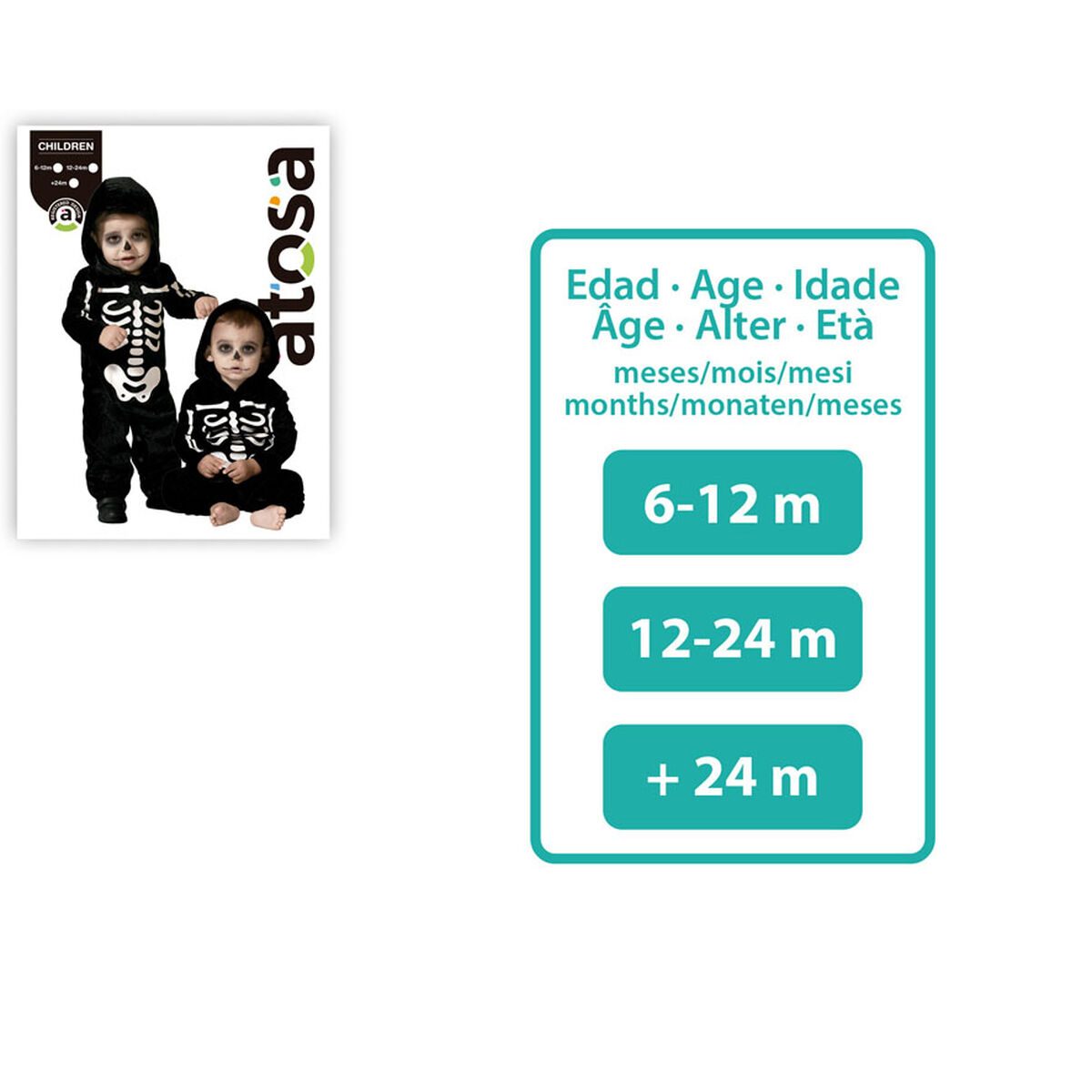 Disfraz para Bebés Esqueleto Halloween