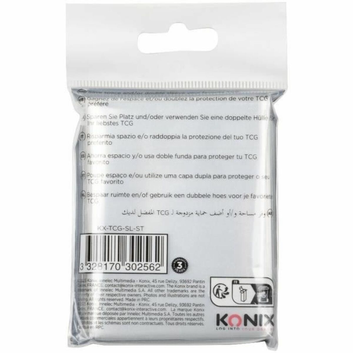 Fundas para cartas KONIX 100 Unidades