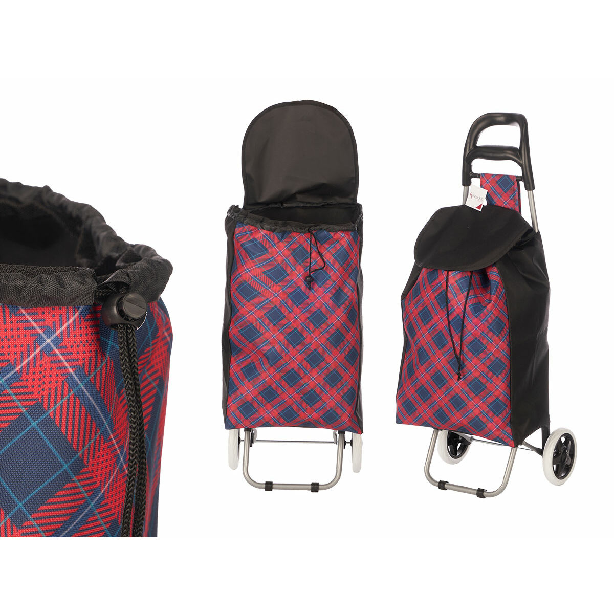 Carro de Compra Kinvara Azul Rosa 33 L 35,5 x 28 x 94 cm Rombos (6 Unidades)