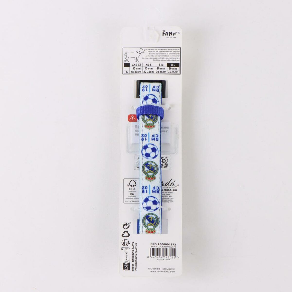 Collar para Perro Real Madrid C.F. Azul