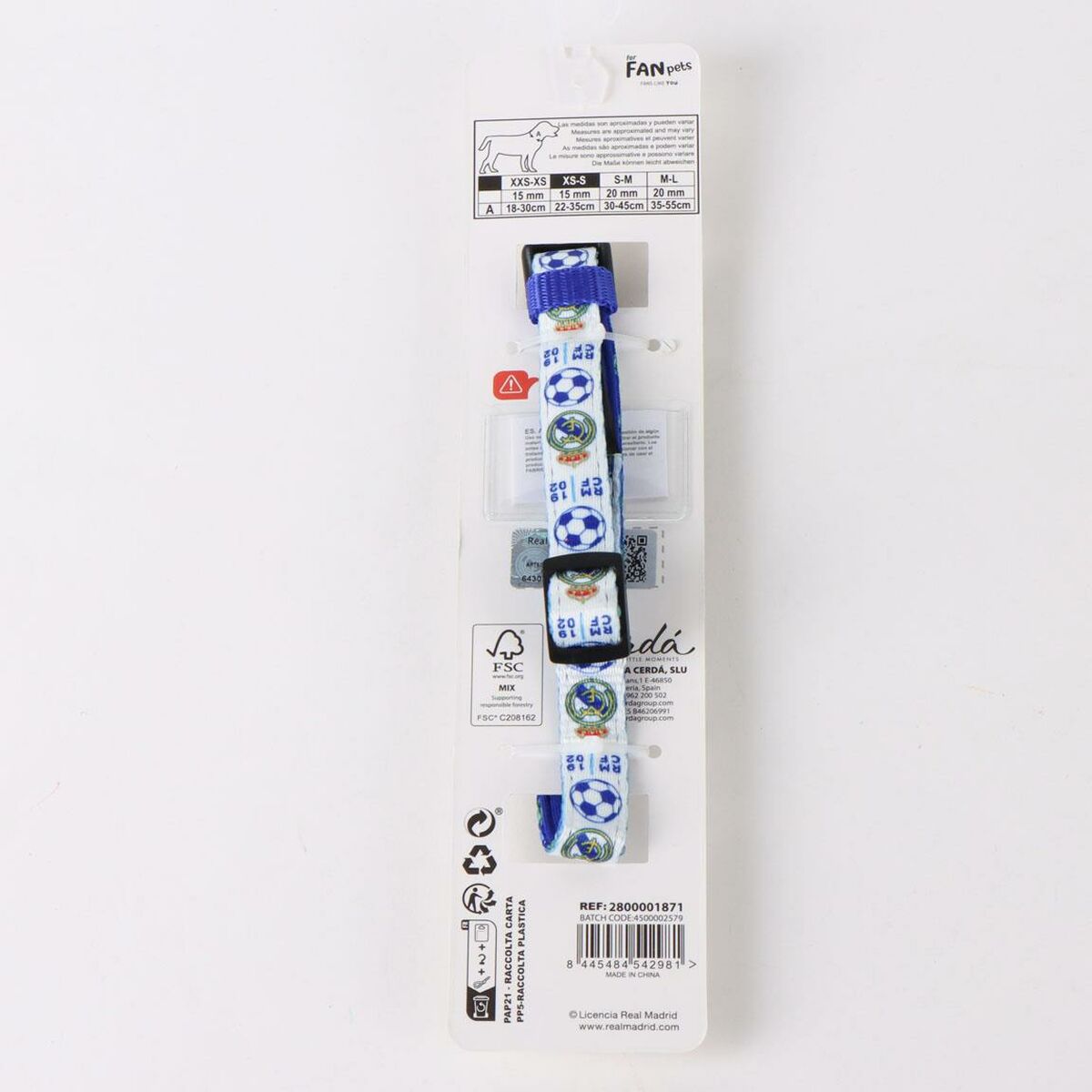 Collar para Perro Real Madrid C.F. Azul