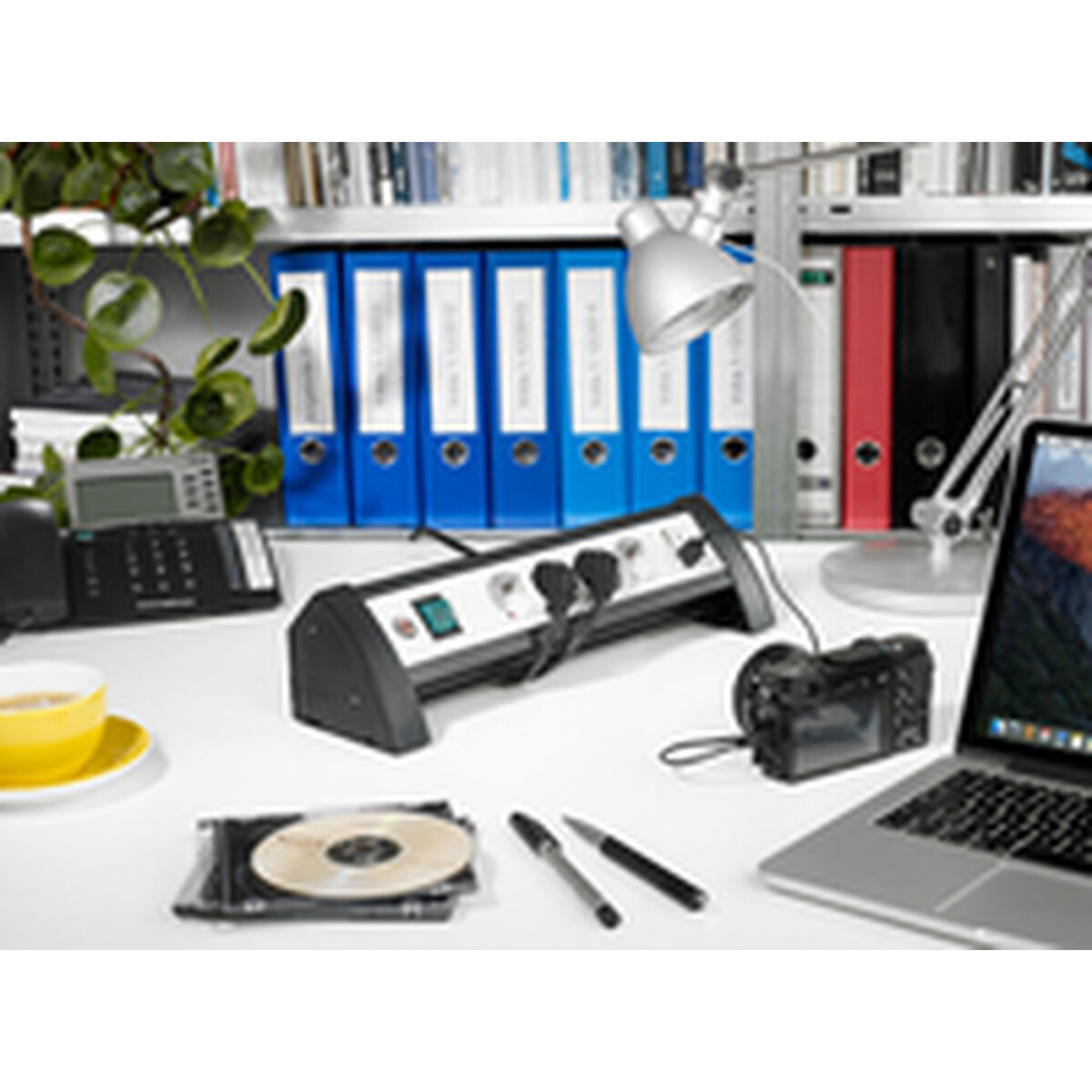 Regleta Enchufes 4 Tomas con interruptor Brennenstuhl Premium-Office-Line 3600 W Negro USB x 2 (1,8 m)