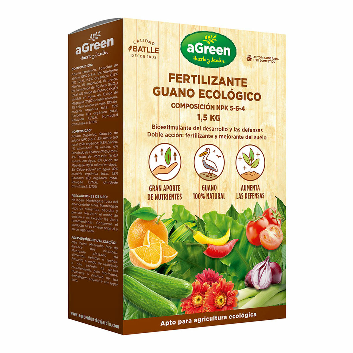 Fertilizante para plantas aGreen Satin Hair 7 HD 780 1,5 Kg Ecológico (Reacondicionado A)