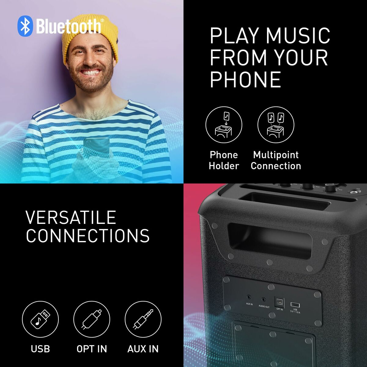 Altavoz Bluetooth Panasonic SC-BMAX10E-K Negro 150 W (Reacondicionado A)