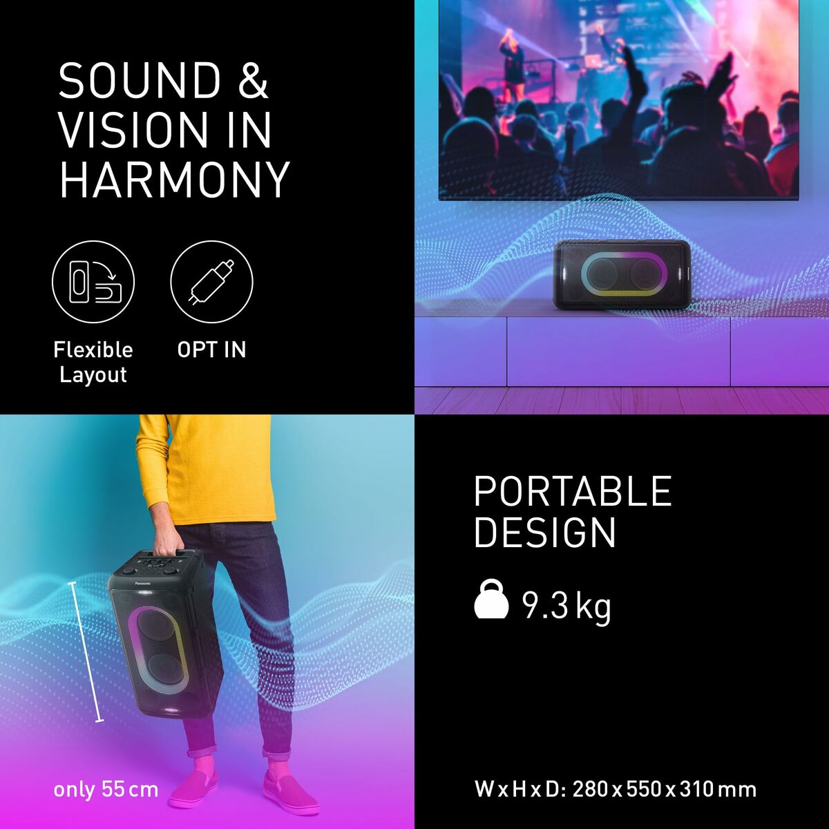 Altavoz Bluetooth Panasonic SC-BMAX10E-K Negro 150 W (Reacondicionado A)