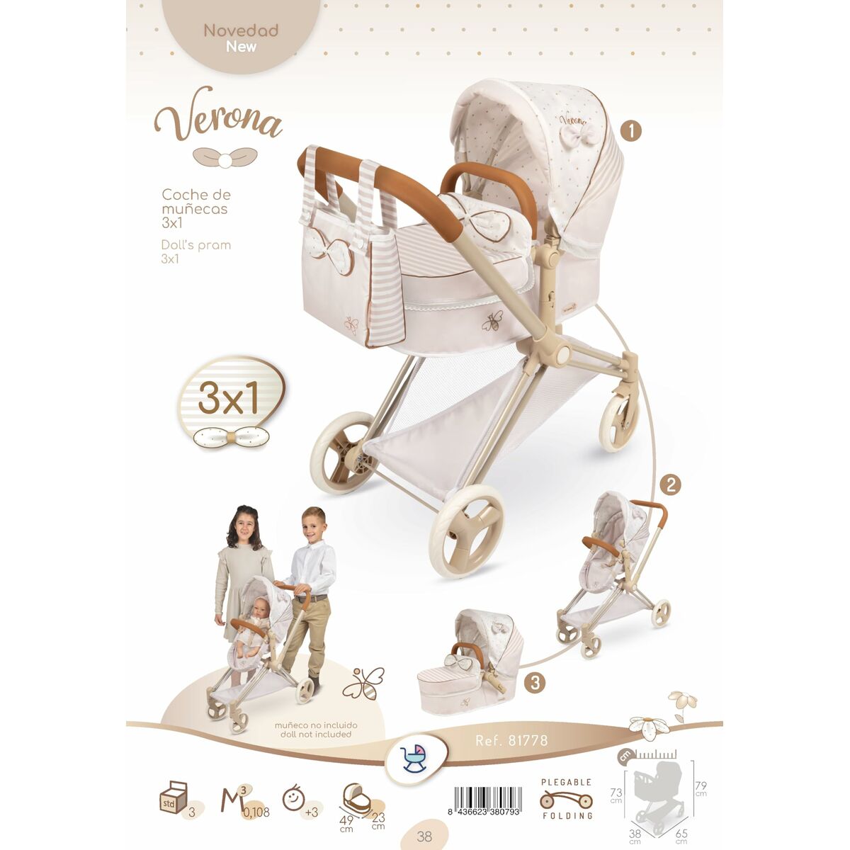 Carrito para Muñecas Decuevas (Reacondicionado B)