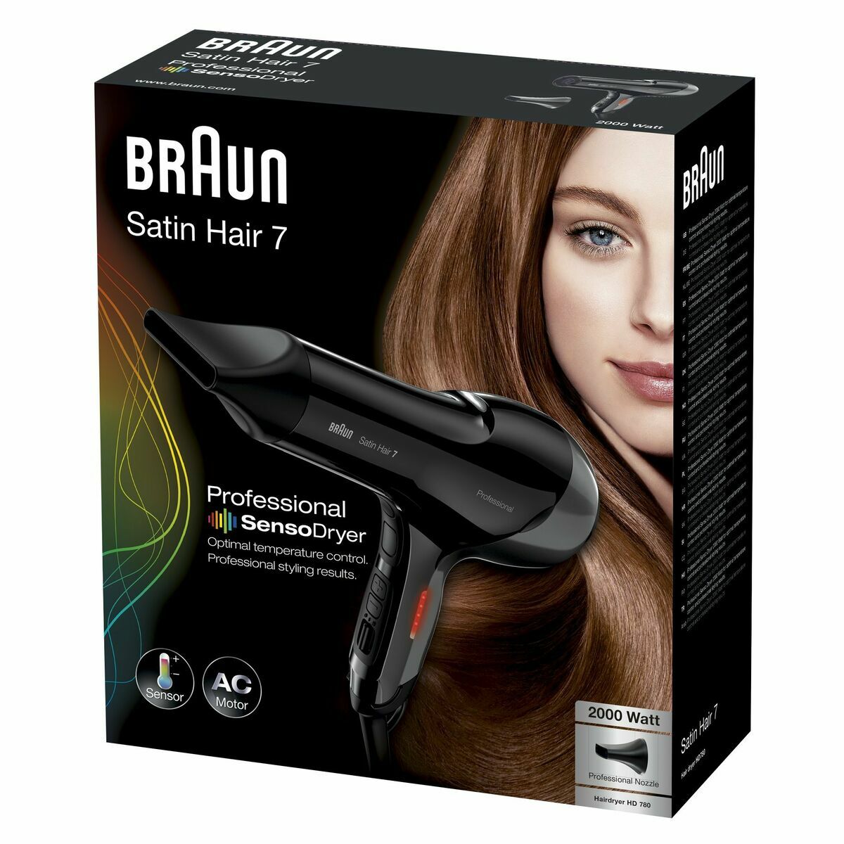Secador de Pelo Braun Satin Hair 7 HD 780 Negro 2000 W (Reacondicionado A)