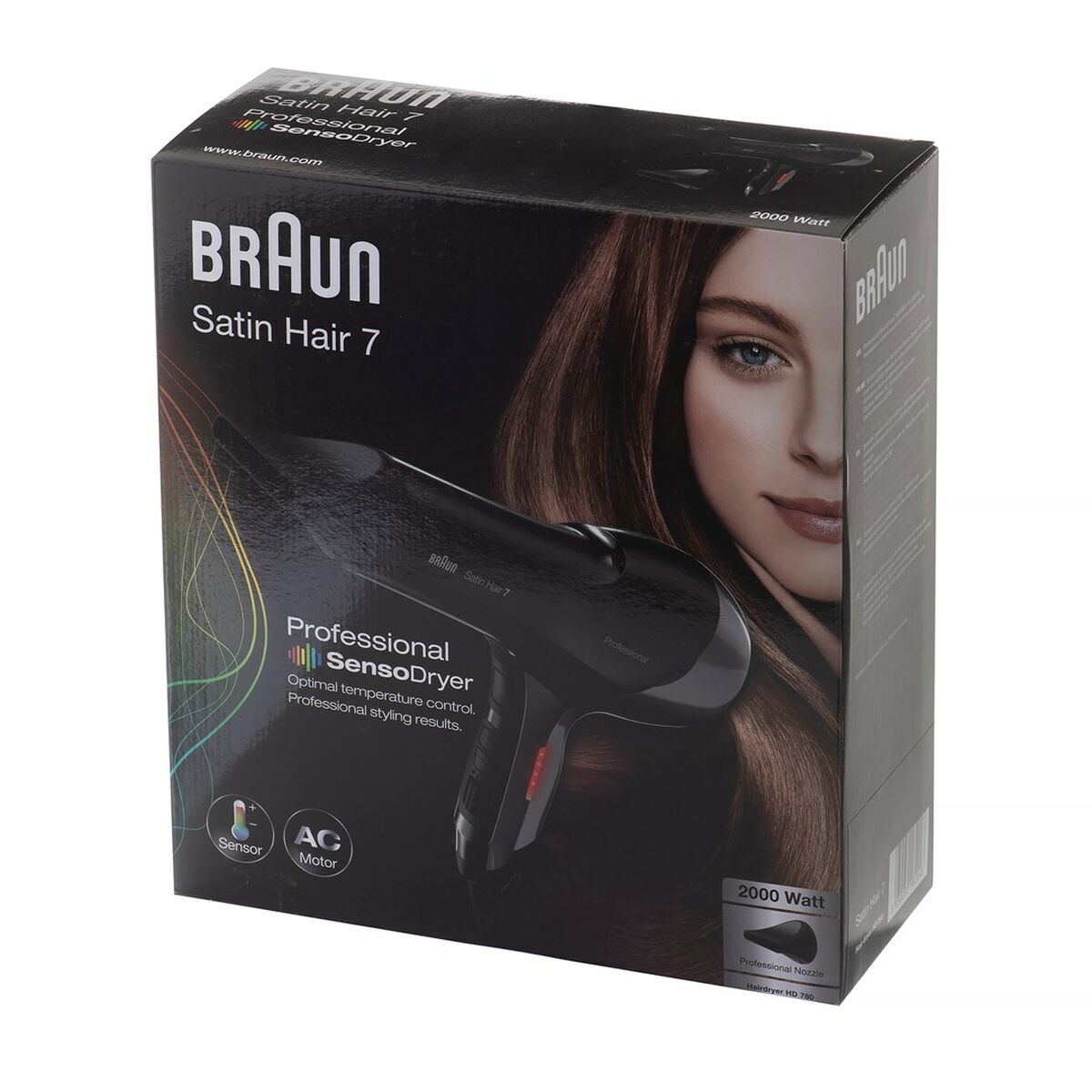 Secador de Pelo Braun Satin Hair 7 HD 780 Negro 2000 W (Reacondicionado A)