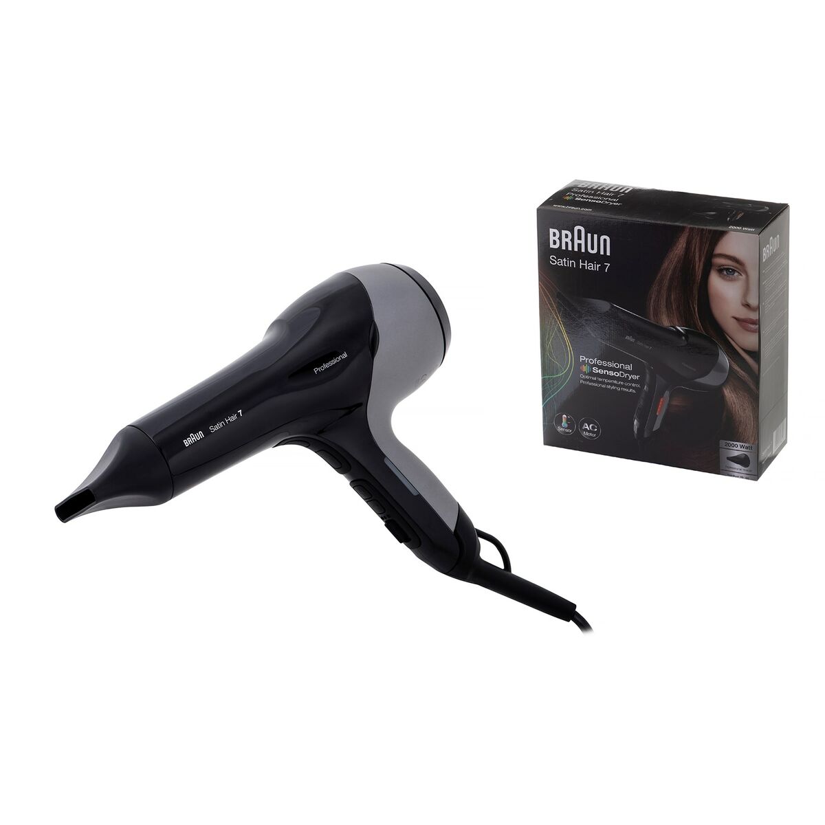 Secador de Pelo Braun Satin Hair 7 HD 780 Negro 2000 W (Reacondicionado A)