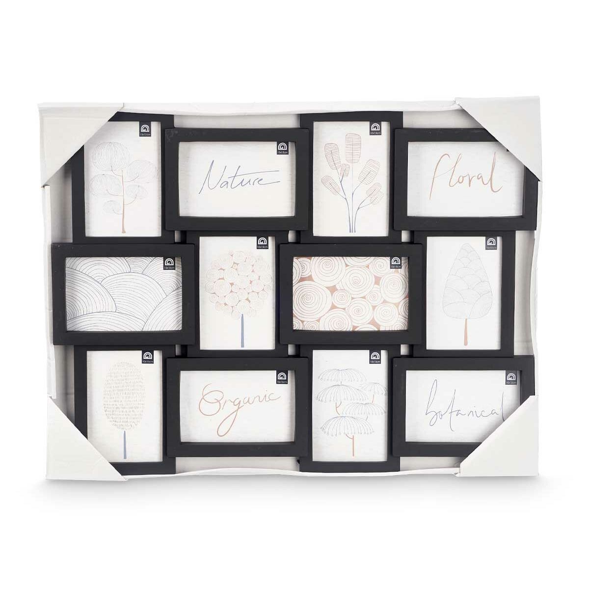 Portafotos de Pared Gift Decor Negro Polipropileno (4 Unidades)