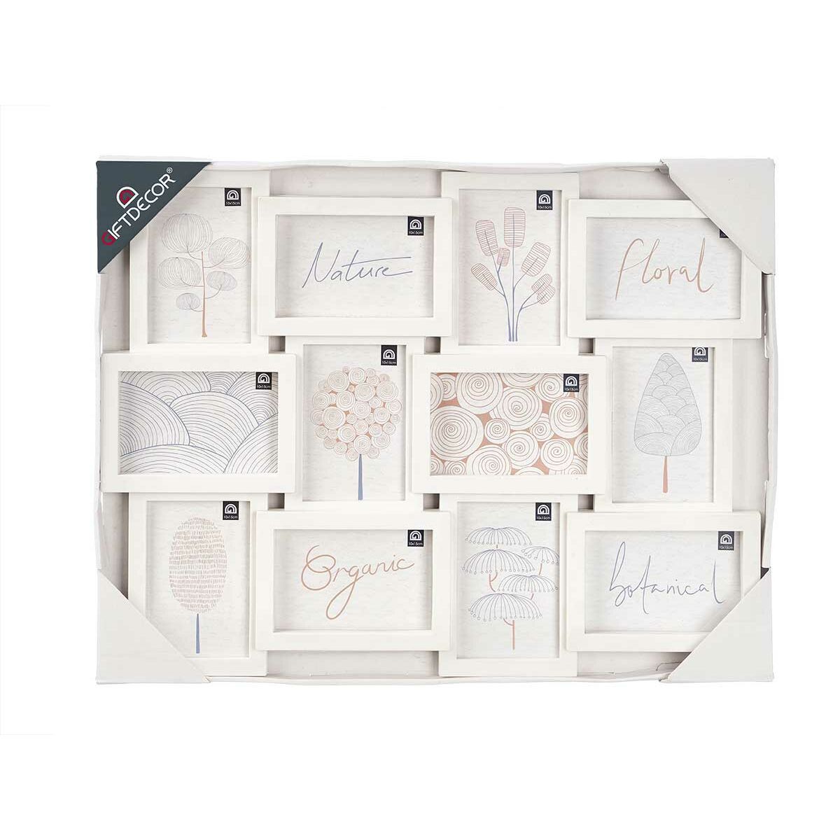 Portafotos de Pared Gift Decor Blanco Polipropileno (4 Unidades)