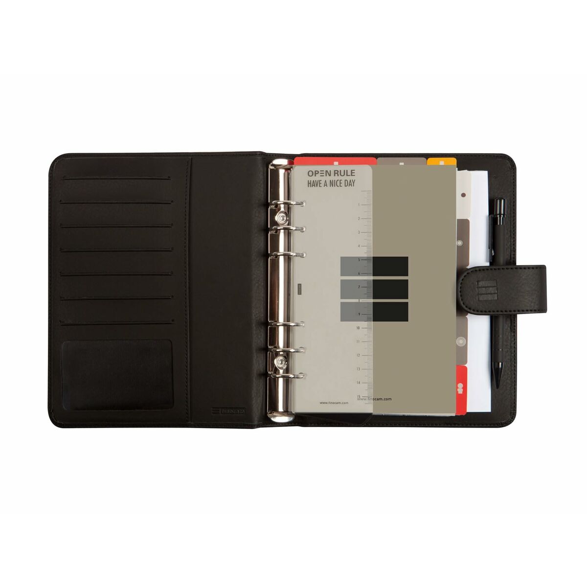 Agenda Finocam Negro 11,7 x 18,1 cm