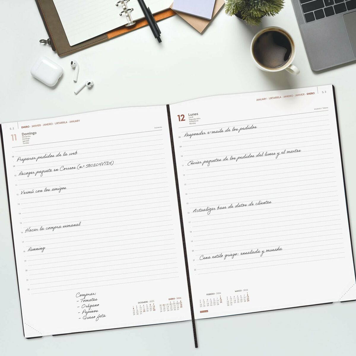 Agenda Finocam Negro 21 x 27 cm