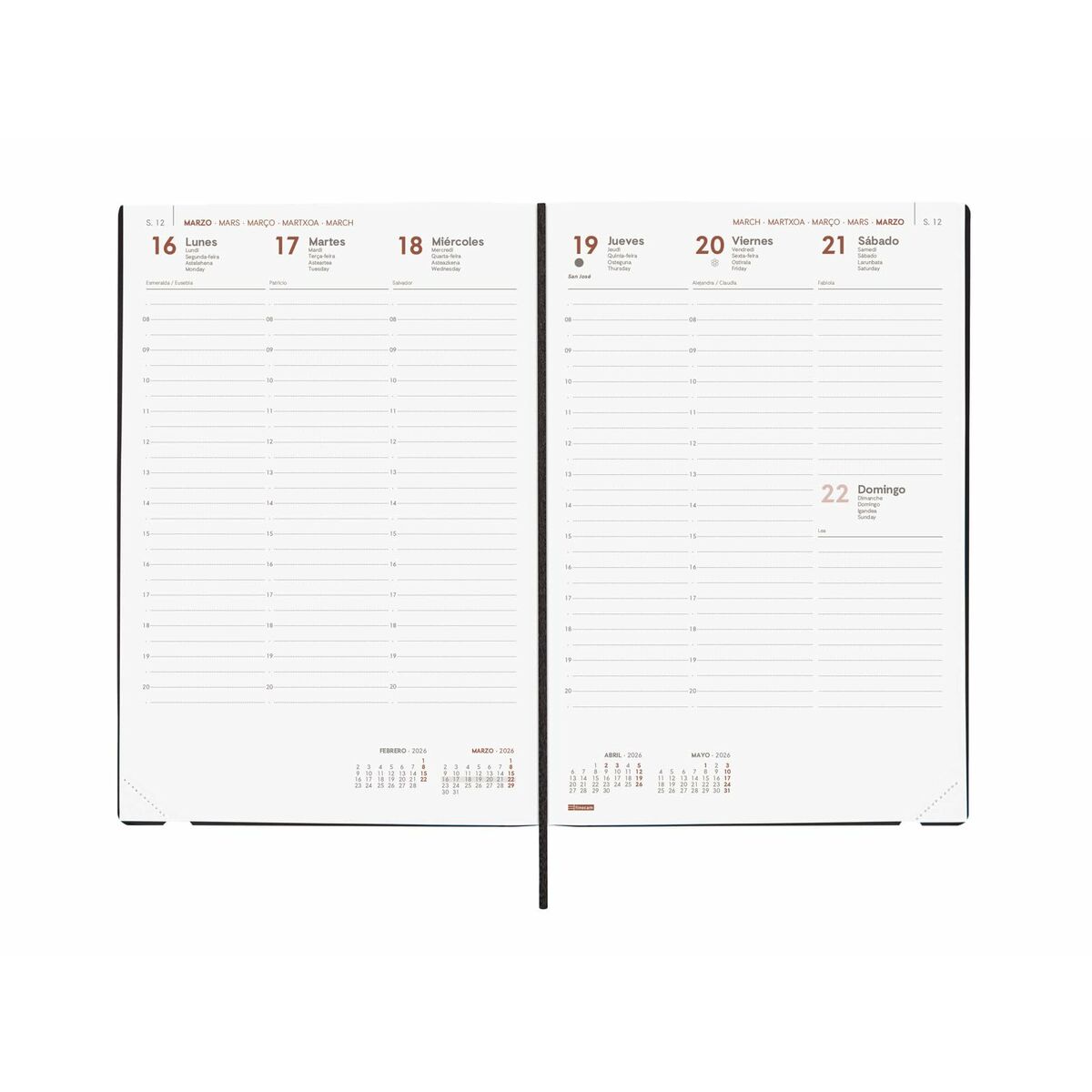 Agenda Finocam Azul 16,5 x 24 cm