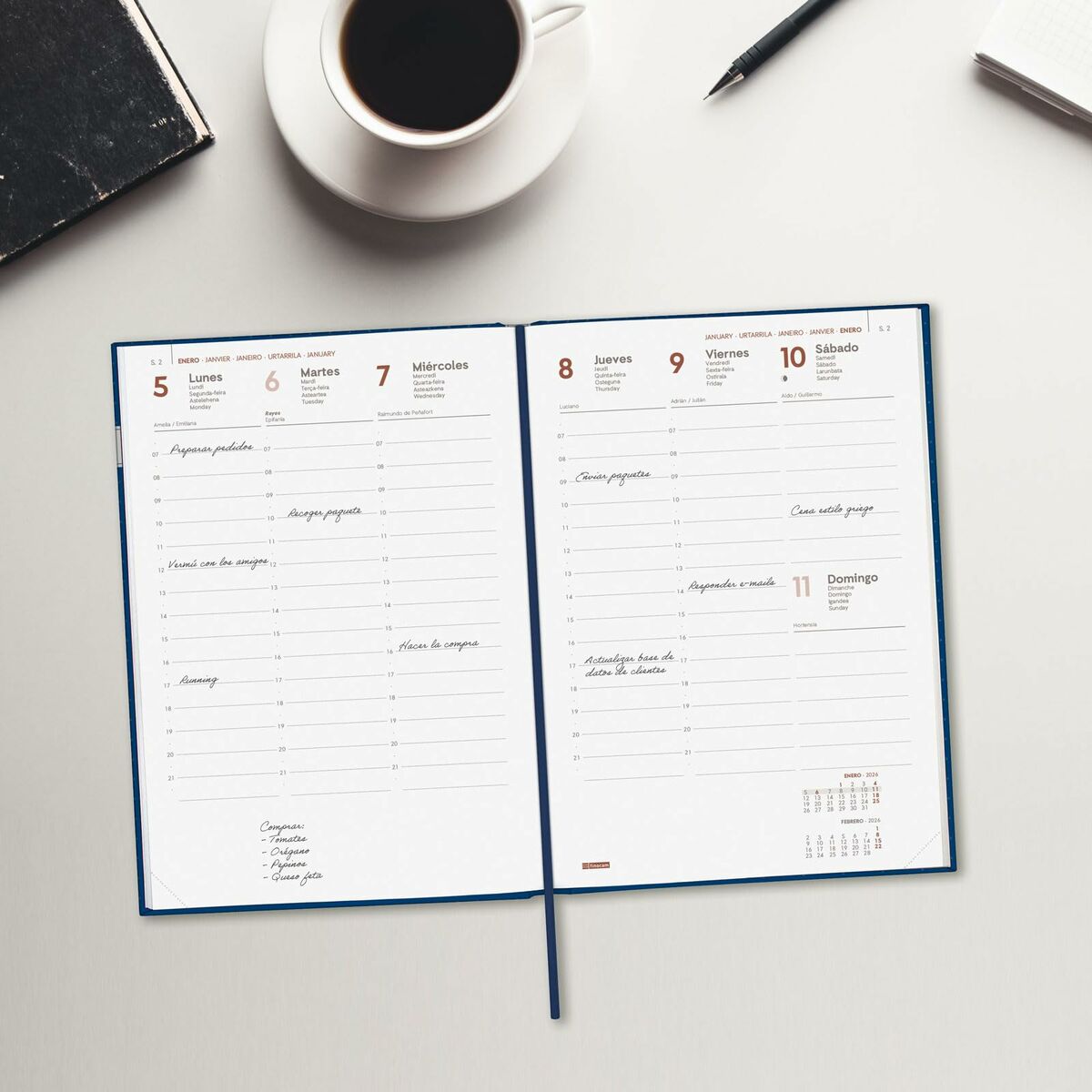 Agenda Finocam Azul A5 14 x 20,4 cm