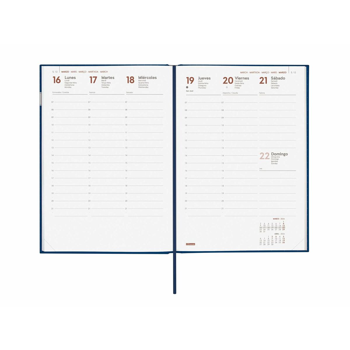 Agenda Finocam Azul A5 14 x 20,4 cm