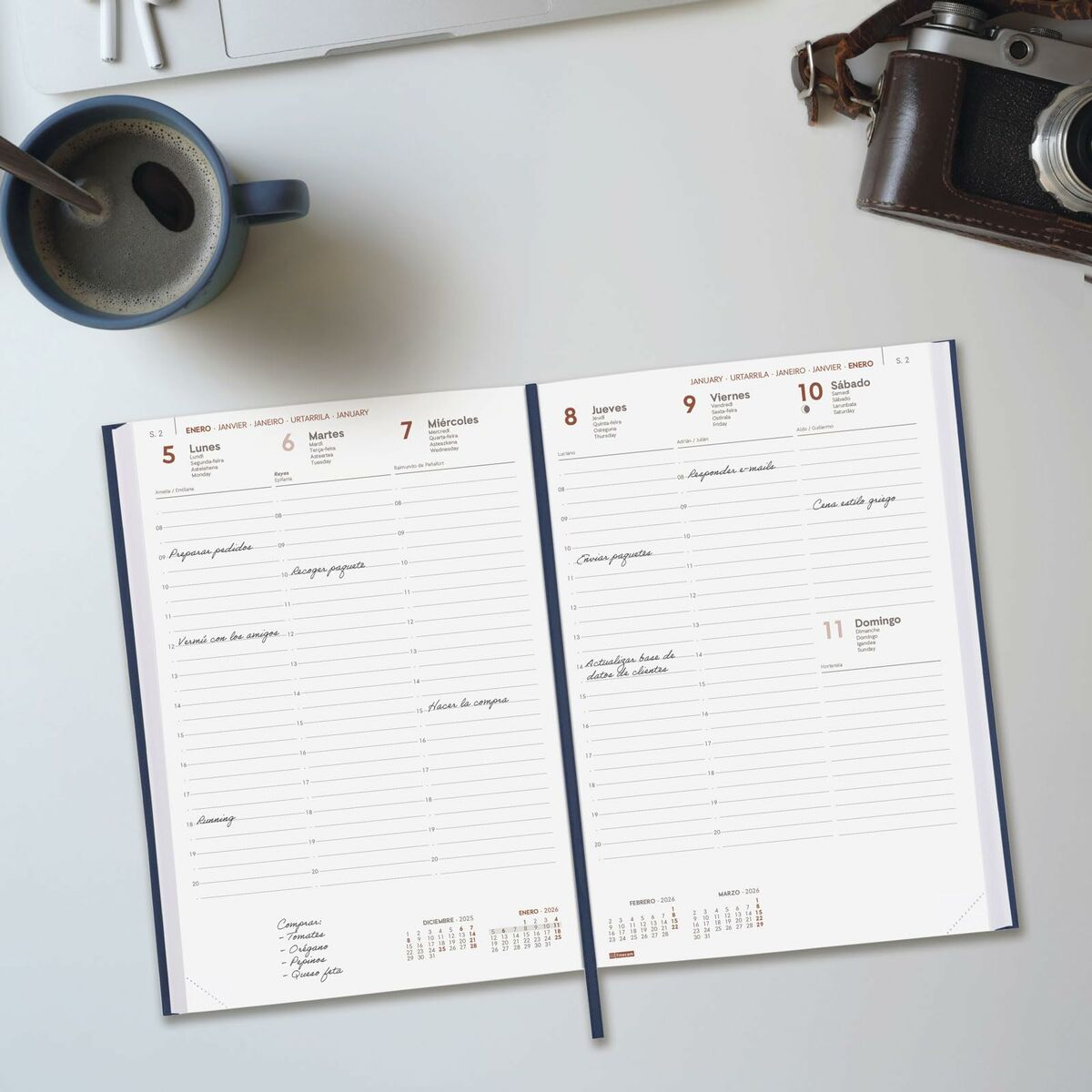 Agenda Finocam Azul 16,5 x 24 cm