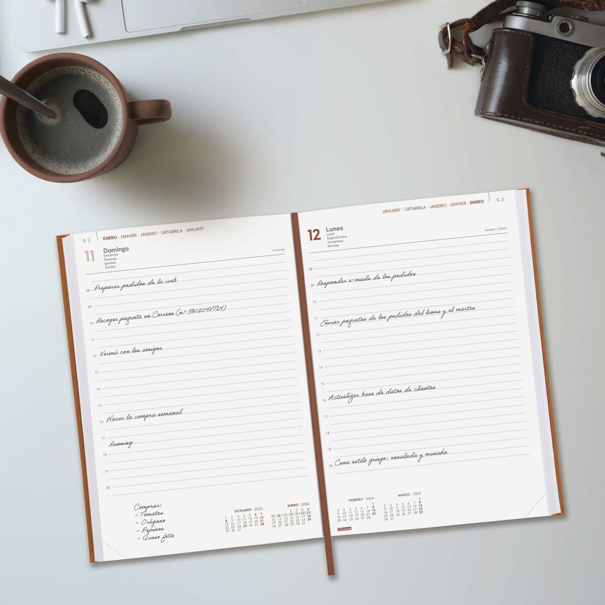Agenda Finocam Marrón 16,5 x 24 cm